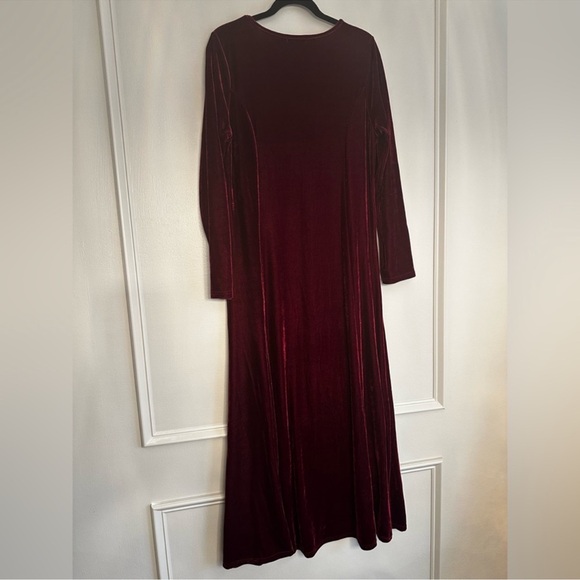 Urban Coco Velvet Burgundy Long Sleeve Dress - Size XL - Picture 9 of 10